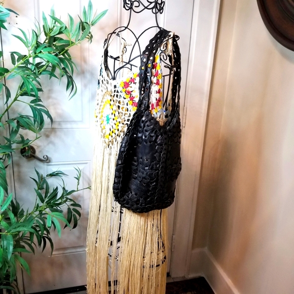 Shoulder Bag Loop Chain Link Leather - Picture 2 of 6